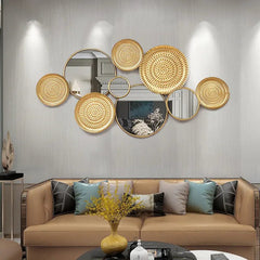 Golden Platter Metal Wall Art Golden Platter Metal Wall Art