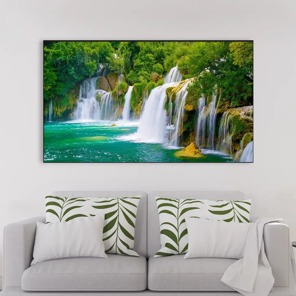 Forest Waterfall Wall Painting