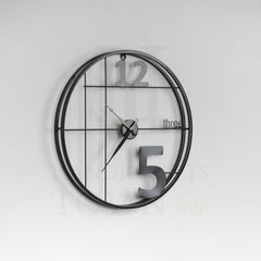 Alphabetic Black Metal Wall Clock Alphabetic Black Metal Wall Clock