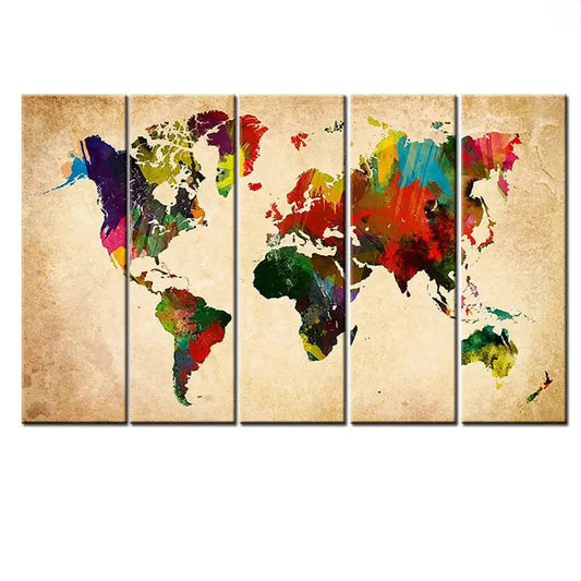 The World Map Wall Painting