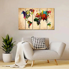 The World Map Wall Painting The World Map Wall Painting