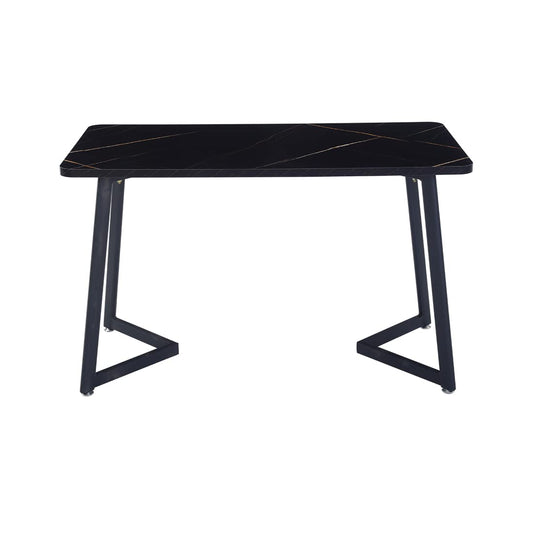 Nova Black Metal Dining Table with 6 Chairs
