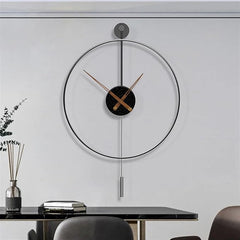 Black Ring Metal Wall Clock Black Ring Metal Wall Clock