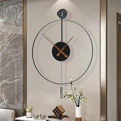Black Ring Metal Wall Clock Black Ring Metal Wall Clock