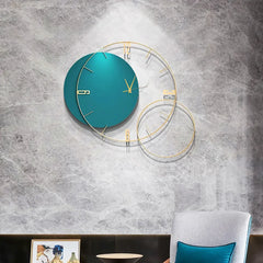 Creative Blue Metal Wall Clock Creative Blue Metal Wall Clock