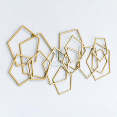 Pentagon Gold Metal Wall Art Pentagon Gold Metal Wall Art