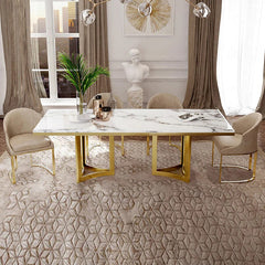 Amalgam Metal Marble Dining Table  chairs Amalgam Metal Marble Dining Table  chairs