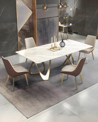 White Gold Fusion Dining With chairs White Gold Fusion Dining With chairs