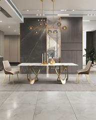 White Gold Fusion Dining With chairs White Gold Fusion Dining With chairs
