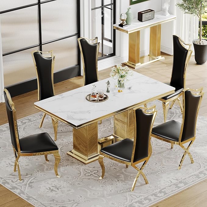 The Stainless Steel Spectacle Dining Table With Chairs