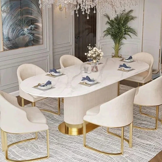 Rectilinear Feast  Metal Dining Table  Chair