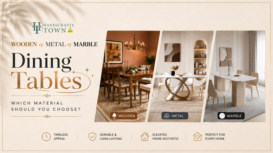 Wooden vs Metal vs Marble Dining Tables