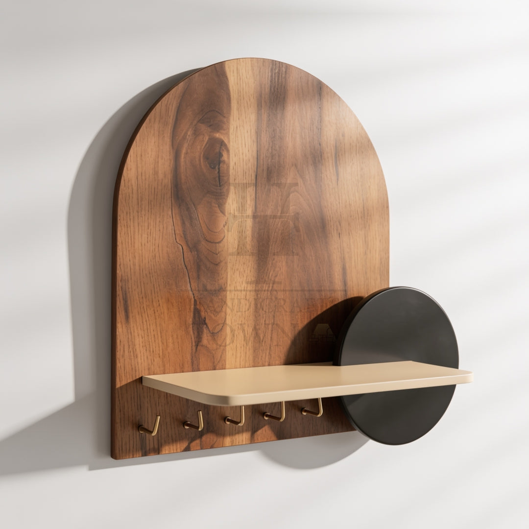 Walnut Halo Key Holder