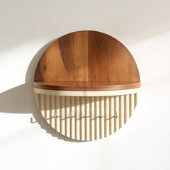 Walnut Halo Key Holder & Shelf