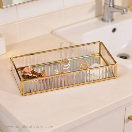 Crystal Rib Vanity Tray