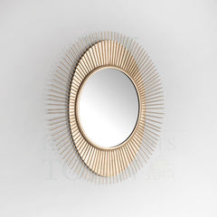 Golden egg accent mirror