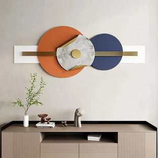Blue And Orange Metal Wall Art