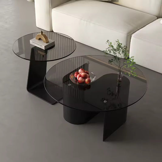 Modo Noir Nesting Table with Glass