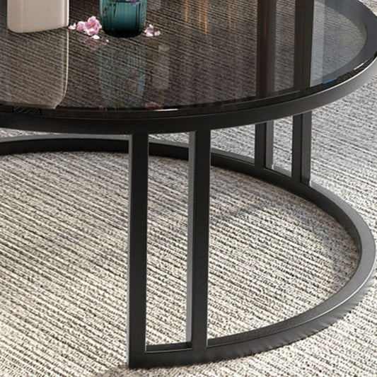 Space-Saving Nesting Coffee Table Black