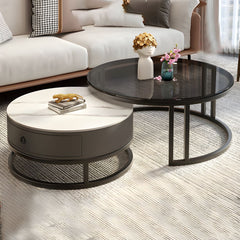 Space-Saving Nesting Coffee Table Black