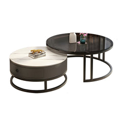 Space-Saving Nesting Coffee Table Black