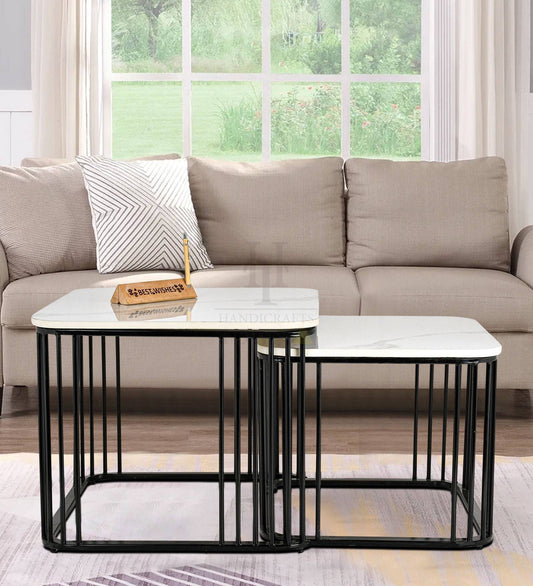 Square Frame Nesting Tables Black