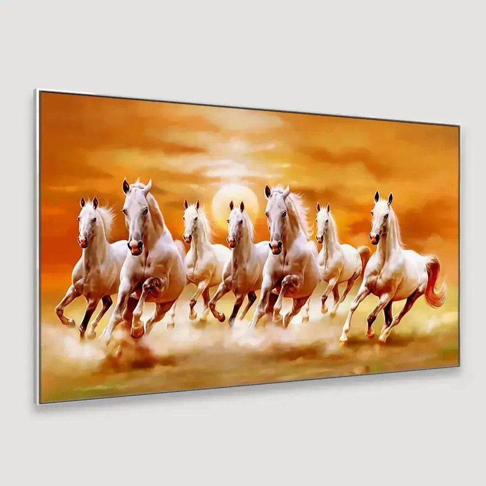 Sunset 7 Horse Wall Painting