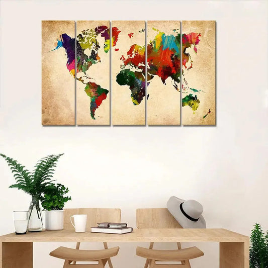 The World Map Wall Painting