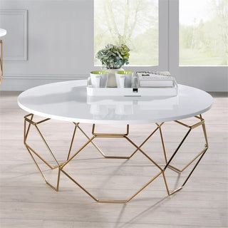Wire Frame Gold Coffee Table