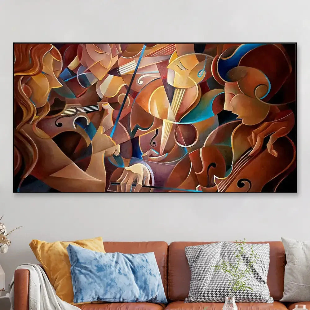 Surreal Violinist Wall Painting