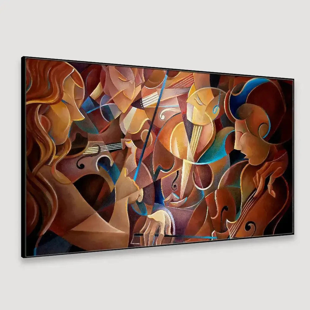 Surreal Violinist Wall Painting