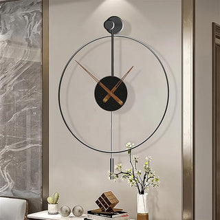 Black Ring Metal Wall Clock