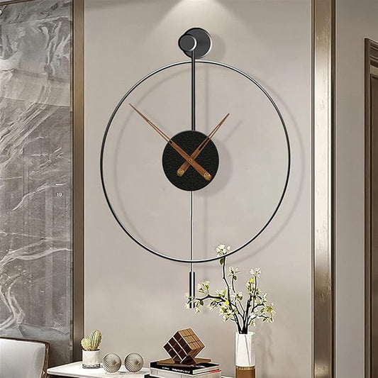Black Ring Metal Wall Clock