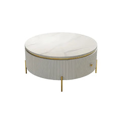 Belly Modern Round Coffee Table With Storage