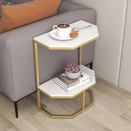 Hexa Stone Side Table