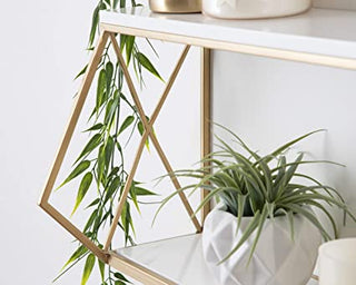 2 Tier Marble Metal Wall Mount Shelf