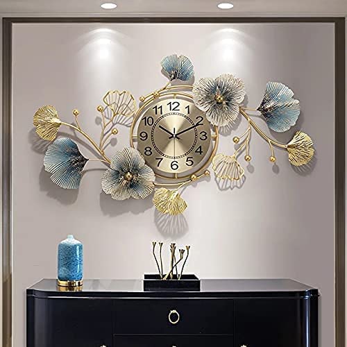Azure Metal Wall Clock for living room decor 