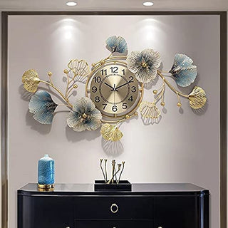 Azure Metal Wall Clock for living room decor 