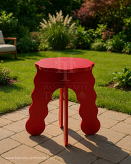 Crimson Wave Side Table