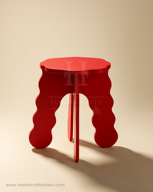 Crimson Wave Side Table