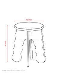 Crimson Wave Side Table