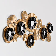 Cosmopolitan Black and Gold Metal Wall Art