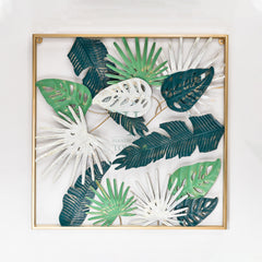 Lupin Leaves Frame Metal Wall Art