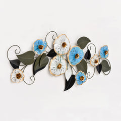 Blue And White Petal Wall Art