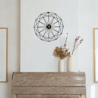 Black Metal Wall Clock