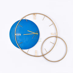 Creative Blue Metal Wall Clock