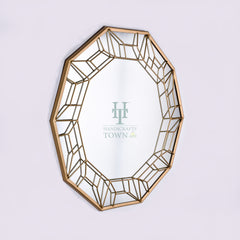 Octagonal Gold Wall Mirror