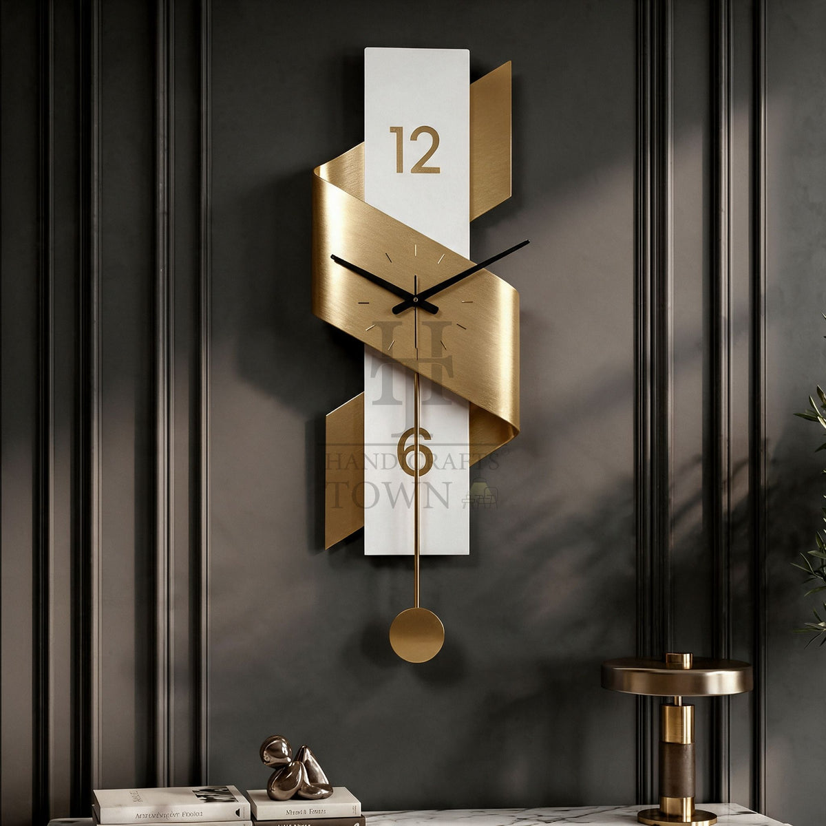 The Monochrome Ribbon Wall Clock