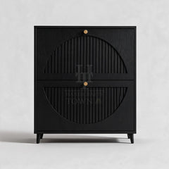 Enso Fluted Wooden Shoe Cabinet
