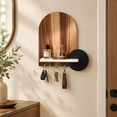 Walnut Key Holder With Storage